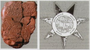 Mapa babilónico del mundo (s. VI a. C.) (Fuente: "Historia del Pueblo Armenio", Ashot Artzruní)