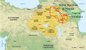 Armenia durante el periodo Bagratuní (869-1045) (Iturria: Wikipedia)