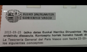 ¿Euskal Herriko Diruzaintza = Tesorería del País Vasco? (Iturria: Iñigo Larramendi)