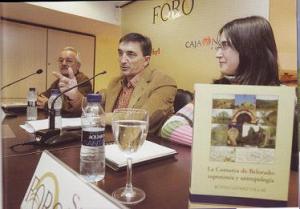 Rufino Gómez Villar durante la presentación de su libro "La comarca de Belorado" (Iturria: errioxa.com)